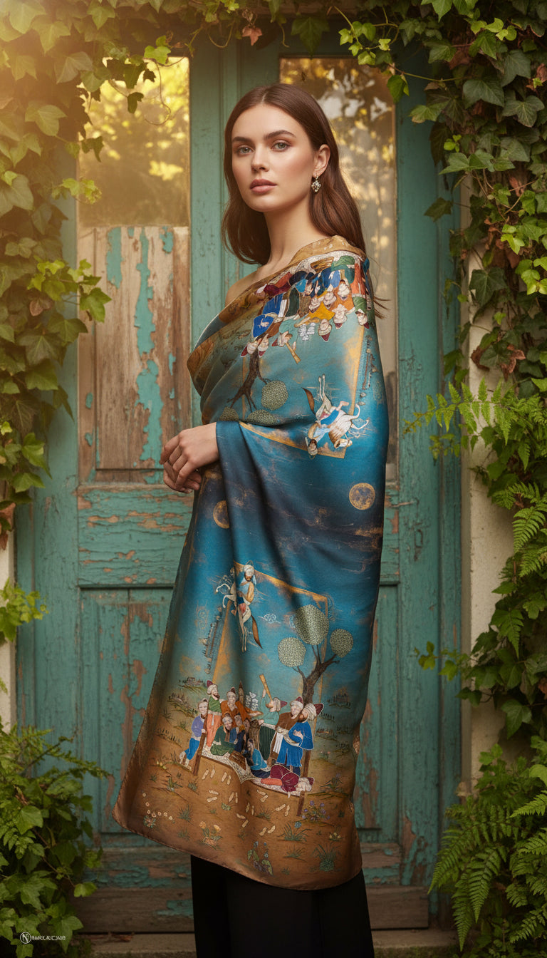 Alim Minyatür Desen Soft Pamuk Şal