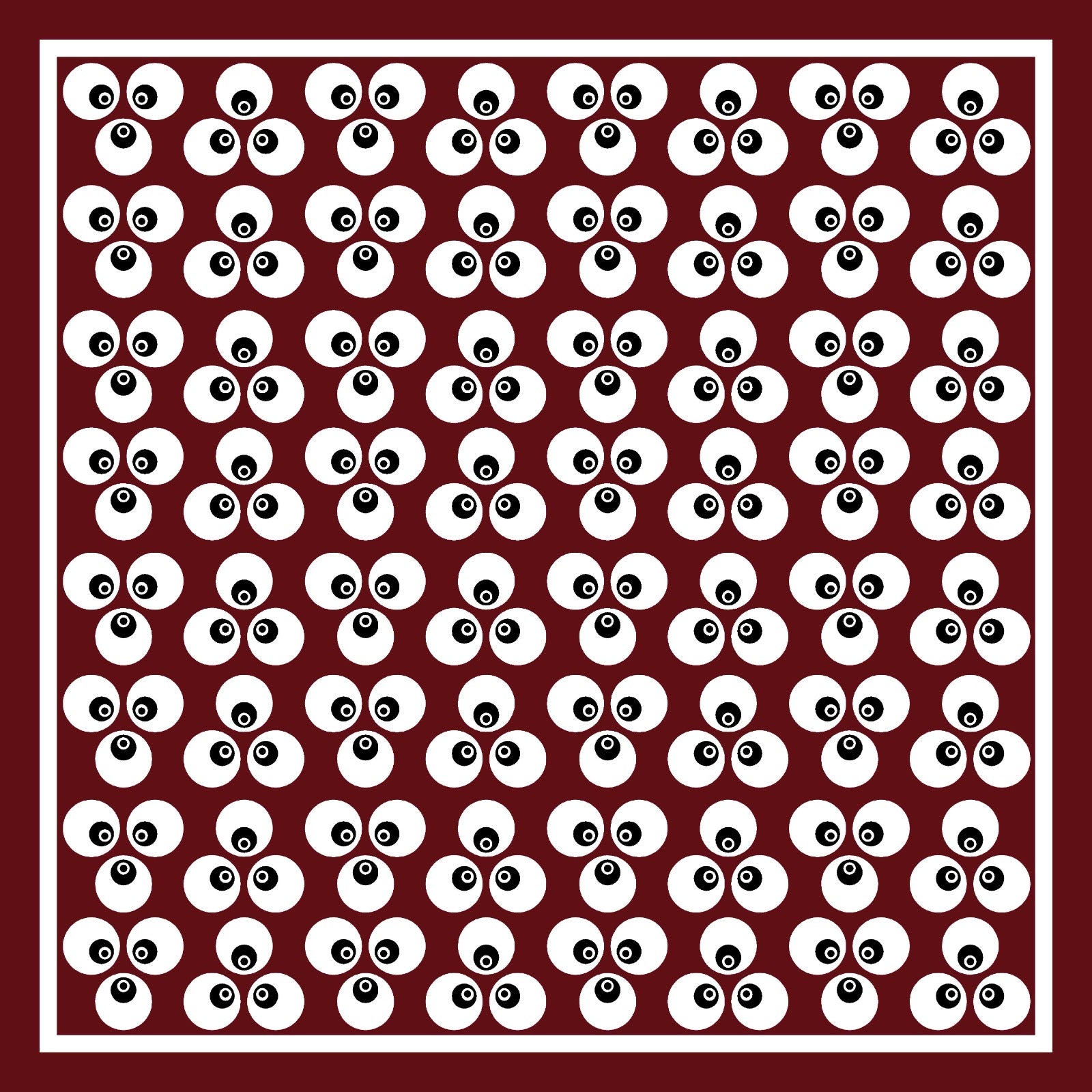 Çintemani Serisi Bordo Eşarp