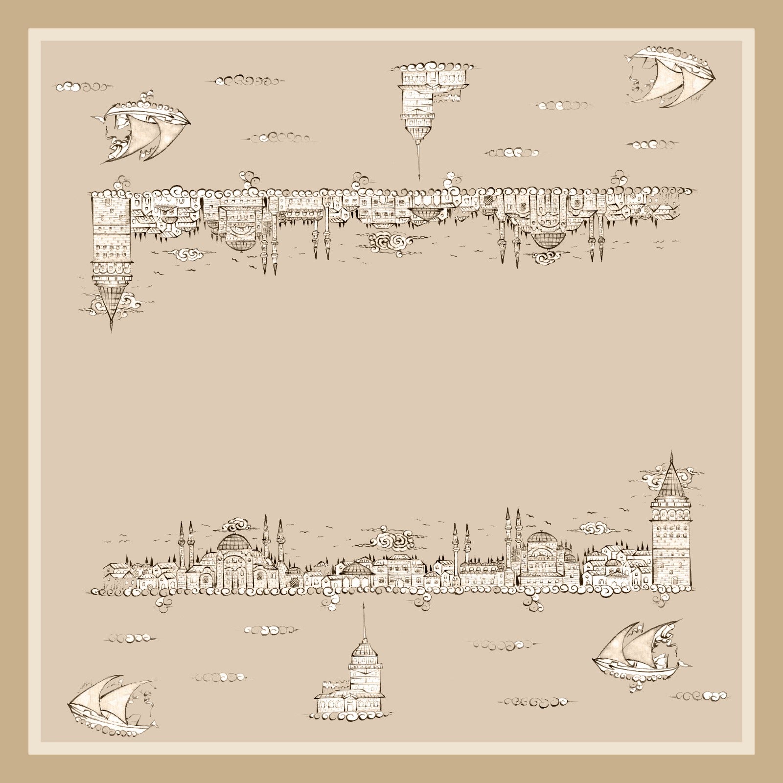 İstanbul Serisi Vizon Eşarp